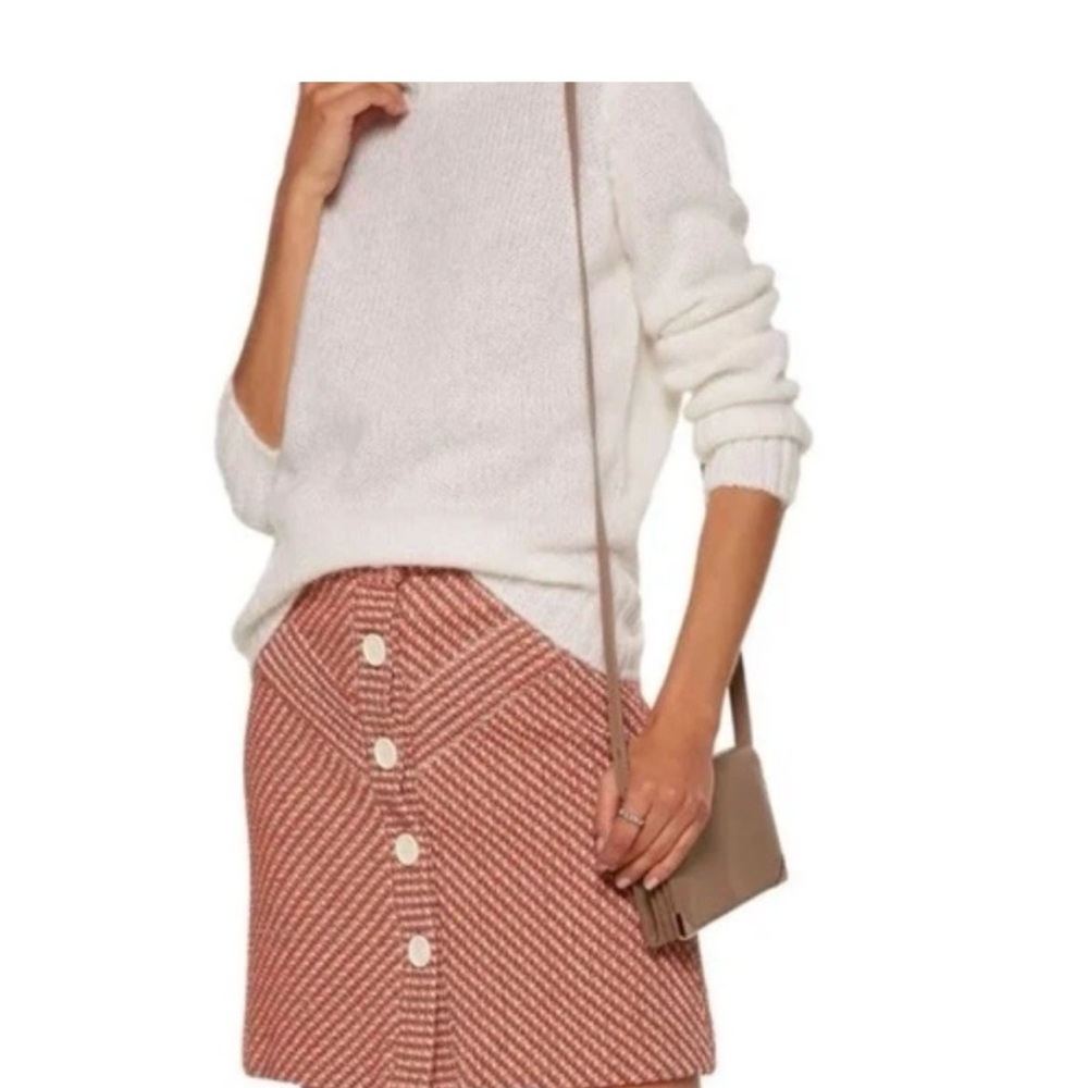 Maje Tweed Button-Front Mini Skirt | NWT | Size 40